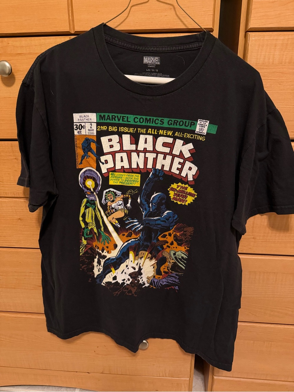 Marvel Black Panther Vintage Comic Cover Tee - Black